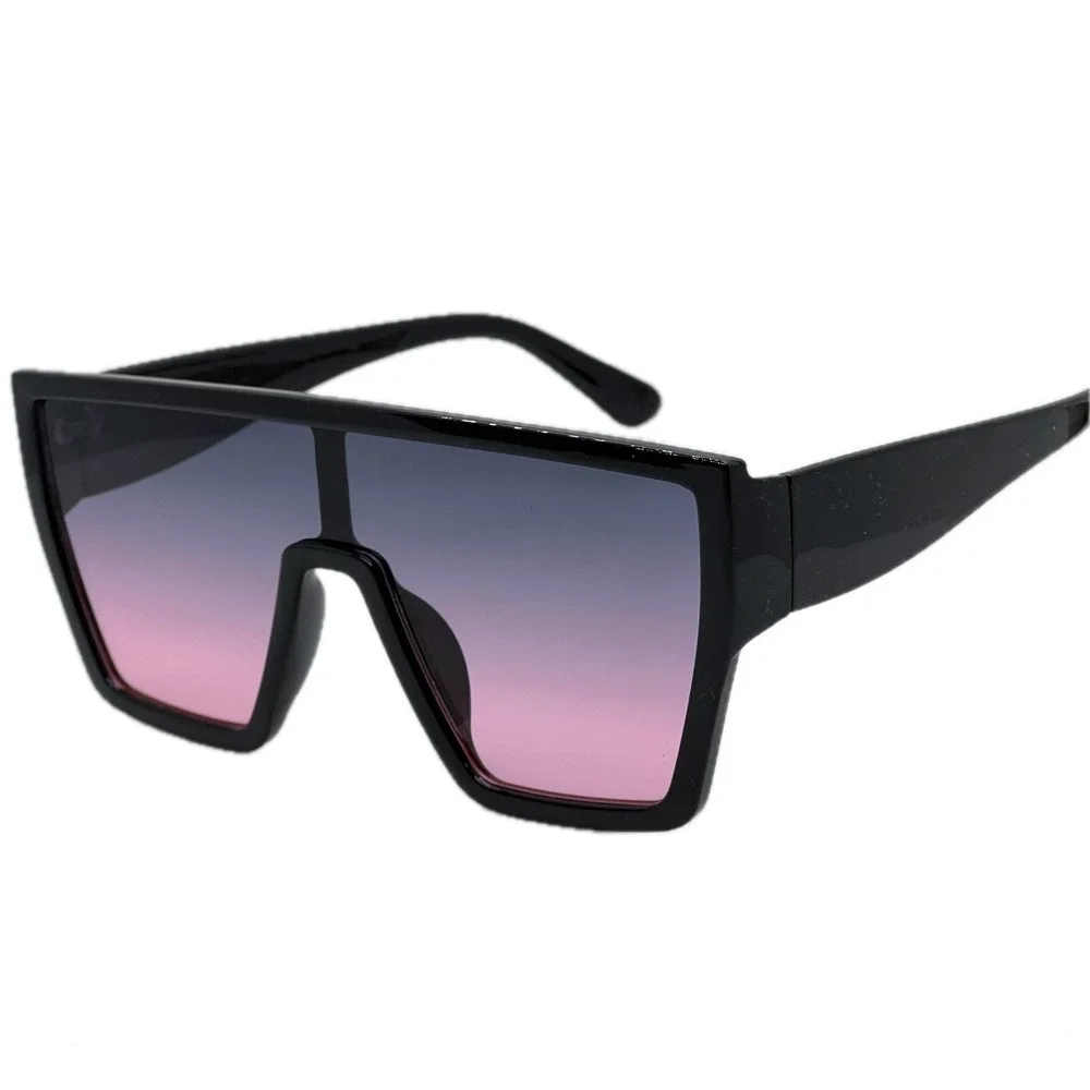 Oversized‎ Fashion Sunglasses Pink Blue Ombre Lens Square Frame Shield Sunnies